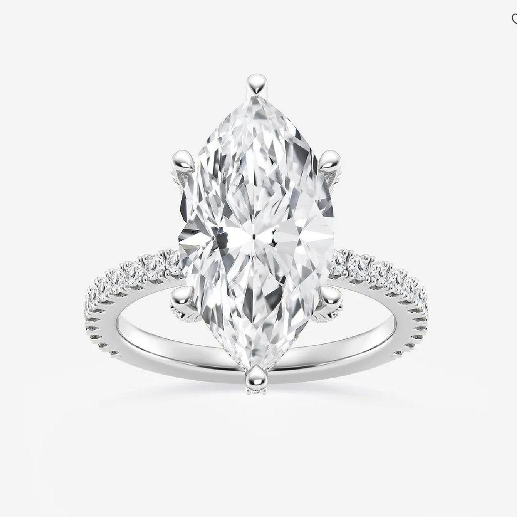 The Classic Pavé Marquise Hidden Halo