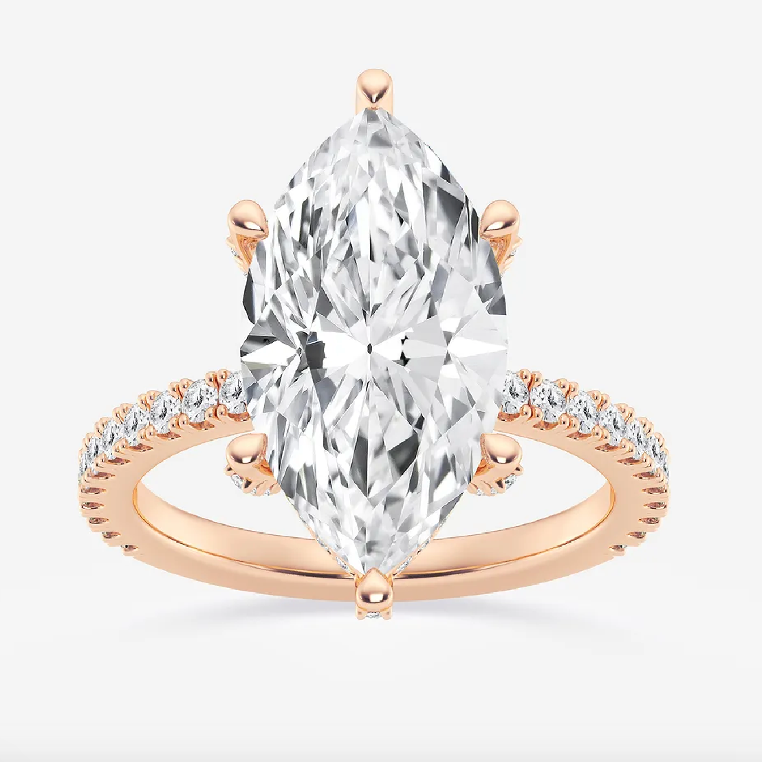 The Classic Pavé Marquise Hidden Halo